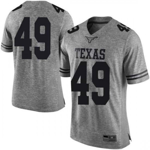 Men's University of Texas #49 Ta'Quon Graham Gray Limited Embroidery Jersey